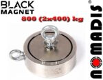 Dvostrani 800 kg magnet Black Magnet F 400×2 kg